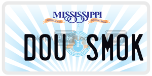 DOUSMOK license plate in Mississippi