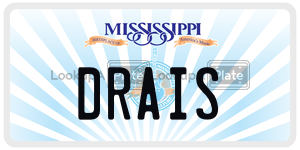 DRAIS  license plate in MS