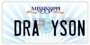 DRAYSON  license plate in MS