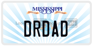 DRDAD  license plate in MS