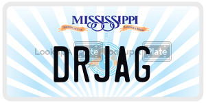 DRJAG  license plate in MS