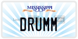 DRUMM  license plate in MS