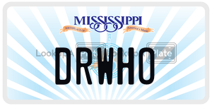 DRWHO  license plate in MS