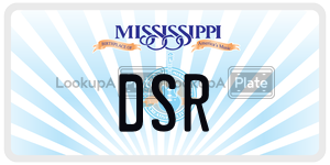 DSR  license plate in MS