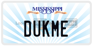 DUKME  license plate in MS