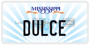 DULCE  license plate in MS