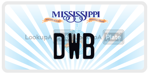 DWB  license plate in MS