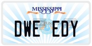 DWEEDY  license plate in MS