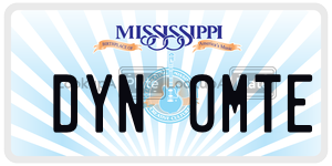 DYNOMTE  license plate in MS