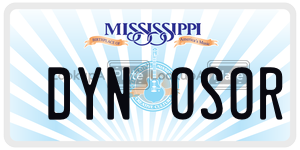 DYNOSOR  license plate in MS