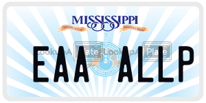 EAAALLP  license plate in MS