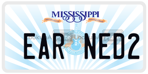 EARNED2  license plate in MS