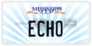 ECHO  license plate in MS