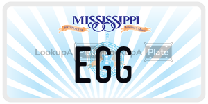 EGG  license plate in MS