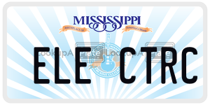 ELECTRC  license plate in MS