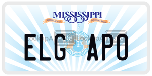 ELGAPO  license plate in MS
