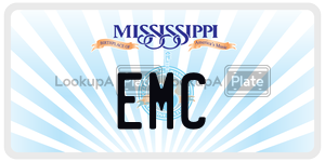EMC  license plate in MS
