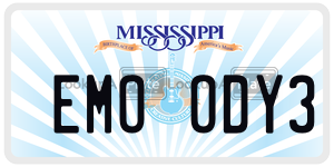 EMOODY3  license plate in MS