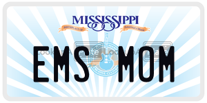 EMSMOM  license plate in MS