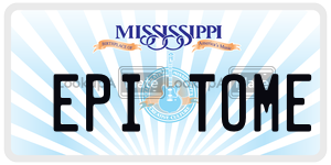 EPITOME  license plate in MS