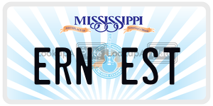 ERNEST  license plate in MS