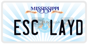 ESCLAYD  license plate in MS
