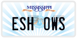 ESHOWS  license plate in MS