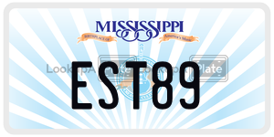 EST89  license plate in MS
