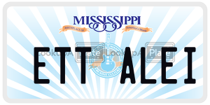 ETTALEI  license plate in MS
