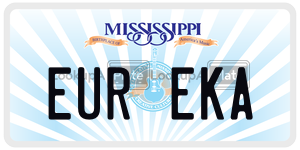 EUREKA  license plate in MS