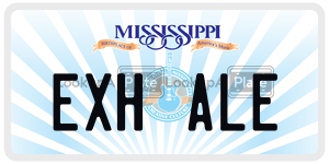 EXHALE  license plate in MS