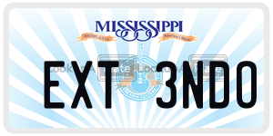 EXT3NDO  license plate in MS