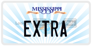 EXTRA  license plate in MS