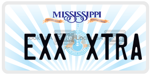 EXXXTRA  license plate in MS