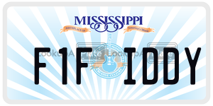 F1FIDDY  license plate in MS
