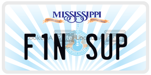 F1NSUP  license plate in MS