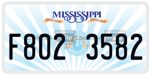F8023582  license plate in MS