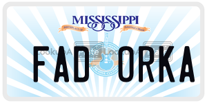 FADORKA  license plate in MS