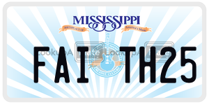 FAITH25  license plate in MS