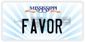 FAVOR  license plate in MS