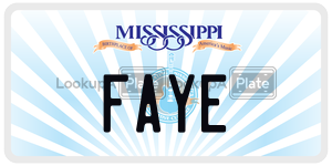 FAYE  license plate in MS