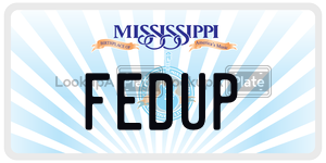 FEDUP  license plate in MS