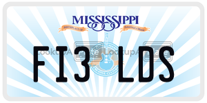 FI3LDS  license plate in MS