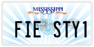 FIESTY1  license plate in MS
