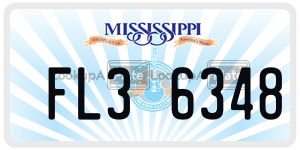 FL36348  license plate in MS