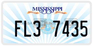FL37435  license plate in MS