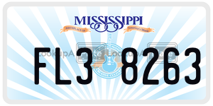FL38263  license plate in MS