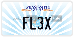 FL3X  license plate in MS