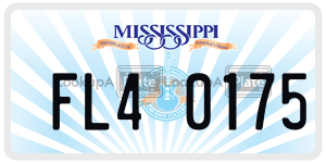 FL40175  license plate in MS