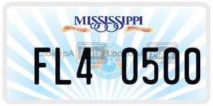 FL40500  license plate in MS
